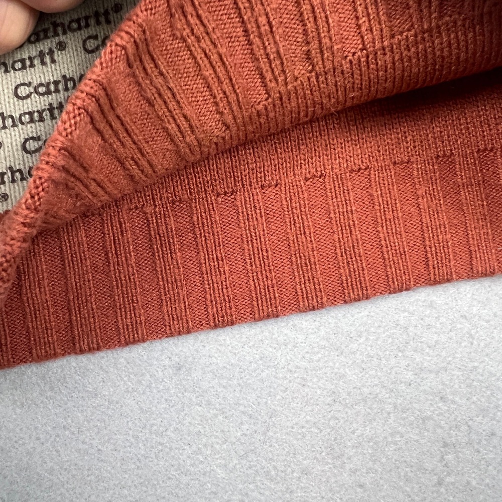 Carhartt Beanie Hat AOP Cream Orange Logo Knit Winter Streetwear RARE Collectors - Picture 8 of 12
